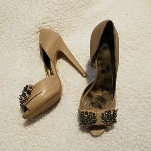Tan/dark nude Sam Edelelman heels